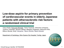 Low-dose aspirin for primary prevention of cardiovascular