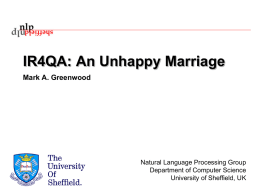 IR4QA: An Unhappy Marriage