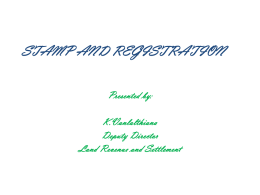 STAMP AND REGISTRATION