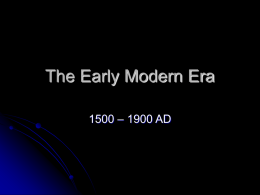 The Early Modern Era