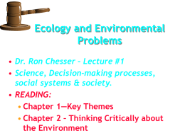 Ecology and Environmental Problems
