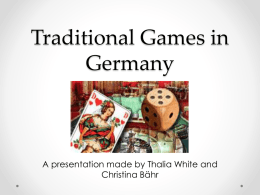 Traditional Games in Germany