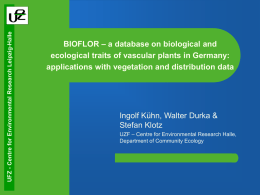 BIOFLOR – a database on biological and ecological traits