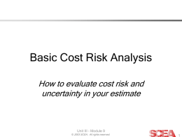 Booz Allen Risk Analysis Training