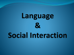 Language & Social Interaction
