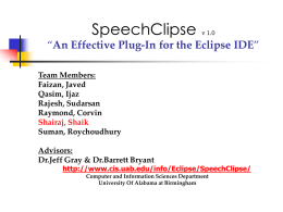 SpeechClipse v 1.0 - University of Alabama