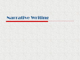 Narrative Writing - Saint Xavier University