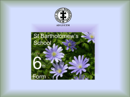 St Bartholomew’s School Sixth Form Adam Robbins