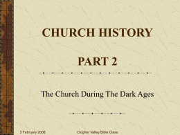 CHURCH HISTORY PART 2