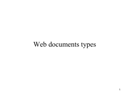 Tipi fondamentali di documenti web