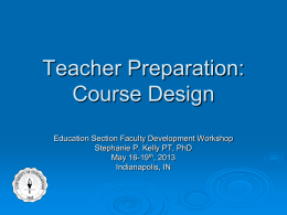Course Design - APTAEducation.org