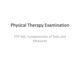 Physical Therapy Examination