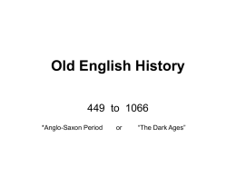 Old English History