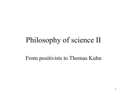 Philosophers of science