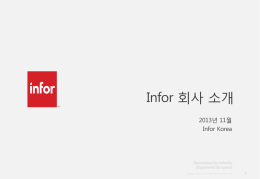 Infor Corporate Presentation with Speaking Notes, English