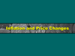 Inflation and Price Changes - Industrial Engineering and