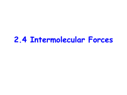 Intermolecular Forces - St. Jean de Brebeuf Home Page