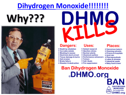 Dihydrogen Monoxide!!!!!!!! - Coach Stevens's Rock Hill H