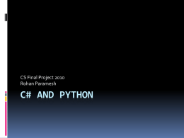 C# and Python - Lakeside School