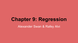 Chapter 9: Regression