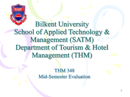 Bilkent University Vocational School of Tourism & Hotel
