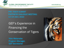 Side Event - Global Tiger Initiative