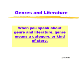 Genres and literature - Kenston Local Schools
