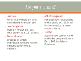 Are you a citizen? - Indiana Area School District