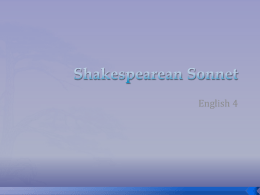 Shakespearean Sonnet - Long Branch Public Schools