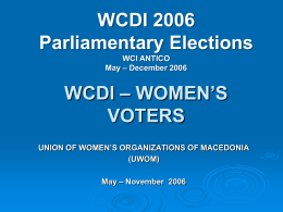 WCDI – Women’s Voters