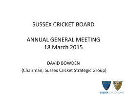 Sussex Cricket in the Community Trust