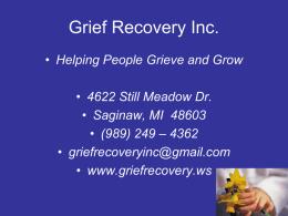 Grief Recovery Inc. - Alma Public Schools