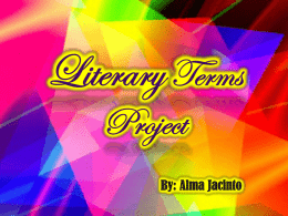 Literary Terms Project - Vista Unified School District