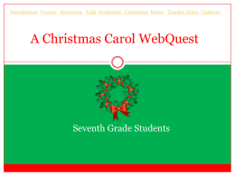 A Christmas Carol WebQuest 7th grade students Crestview