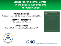 Standards for Internal Control in the Federal Government