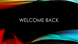 Welcome back - Lincoln County School District