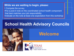 School Health Advisory Councils-Power Pt