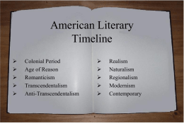 American Literary Timeline