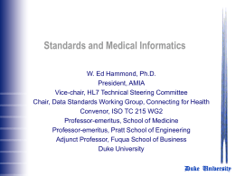 Standards and Medical Informatics