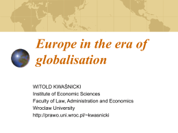 Europe in the era of globalization