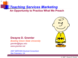 Teaching Services Marketing