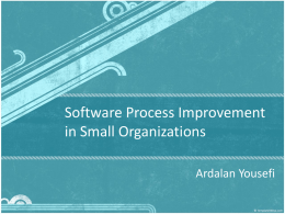 Software Process Improvement in Small Organizations