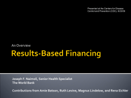 Results-Based Financing