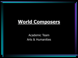 World Composers - Ashland Independent School District