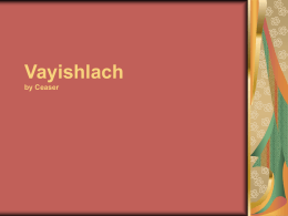 Vayishlach - The Jewish Home
