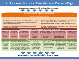 Our Five Year Health and Care Strategy