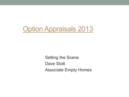 Empty Property overview David Stott Associates 2012