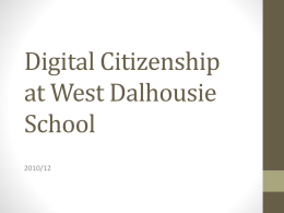 Digital Citizenship at West Dalhousie School
