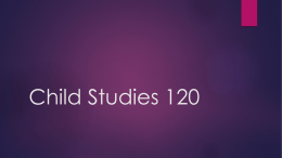 Child Studies 120