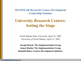 Plans for 2003 - North Dakota State University